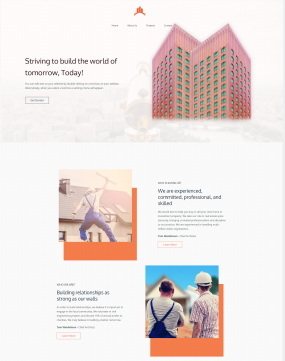 现代建筑施工公司网站模板